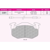 Resim BESER 3381 Fren Balatası Arka CLIO I 90- CLIO II Megane I 95- / 106 II 96- 205 83- 206 98- 309 / Zx 91- Saxo 96- Xsara 97- 