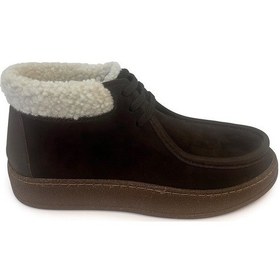 Resim Nira Hakiki Deri 6 Cm Boy Uzatan Kadın Bot - Kahve Kahverengi 