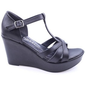 Resim Le Guzzi 2808 Kadın 9 Cm Dolgu Topuklu Cilt Sandalet 001 