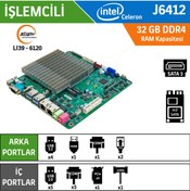 Resim Jetway LI39-6412 Intel Celeron J6412 Fansız Endüstriyel Mini ITX Anakart 