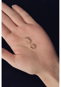 Resim 14 Ayar Altın Mini Dik Uçlu Halka Küpe 001 
