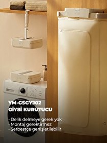 Resim Lydsto Portatif Katlanabilir Çift Sterilizasyonlu Çamaşır Kurutma Makinesi 