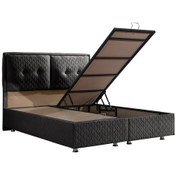 Resim Setaymobilya Baza, Vectra Çift Kişilik Baza + Başlık Seti, Antrasit 