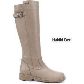 Resim Gönderi(R) Gönderi R Kadın Bej Fermuarlı Kauçuk Taban Hakiki Deri Çizme Gkzc13444570 Bej 