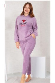 Resim mervemoda Kadın Lila soft yumoş yüksek kalite ikili eşefman takım. 