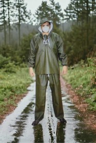 Resim Genel Markalar Yerli Yağmurluk Takım(BALIKÇI TAKIM) - Avcı - Balıkçı - Çiftçi - Kurye - Su Geçirmez - Leke Tutmaz 