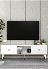 Resim 1382tv150dd-1 Tv Sehpası- Beyaz-altın 