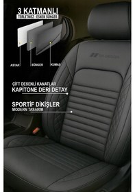 Resim İstanbul Serisi Deri Oto Koltuk Kılıfı Renault Fluence-megan 1-2-3-clio-symbol-tailant-toros 