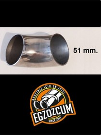 Resim Paslanmaz Krom Dirsek Boru 51 Mm. 1 Adet 