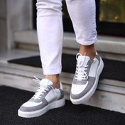 Resim Sail Lakers - Gri Süet, Beyaz Deri Erkek Sneaker 