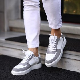 Resim Sail Lakers - Gri Süet, Beyaz Deri Erkek Sneaker 