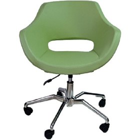 Resim Ofis Koltuğu Döküm Süngerli Yeşil Renk Suni Deri Örümcek Yıldız A 