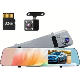 Resim Motion003 Çift Lens Araç Kamerası 11.81" Ön 720p Arka 1080p Gece Görüşü 32gb 