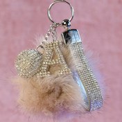 Resim TASARIM ARABAM ATİKE ELİF AKIN Gümüş Taşlı & Logosuz Anahtarlık & Tilki Tüyü Ponpon Beyaz & Gümüş Harf & Gümüş Disko Topu 