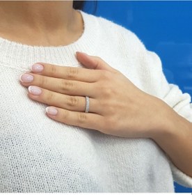 Resim Lova 0,26 Karat Pırlanta Yarımtur Yüzük - 1010230 