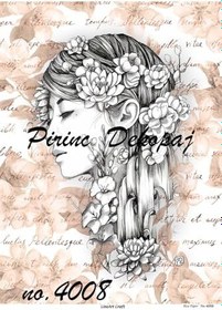 Resim LineArt Pirinç Dekopaj Kağıdı 29X42 No:, L4008 