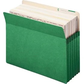 Resim Dosya Cebi, Düz Kesimli Tab, 12,5 cm Genişletme, Mektup Boyutu, Yeşil, Kutu Başına 10 (73236) 