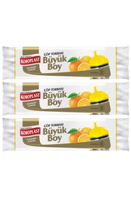 Resim Koroplast Mandarin Kokulu Büyük Boy Çöp T. 10'lu X 3 Adet 