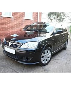 Resim STS Oto Aksesuar Opel Corsa C Cupra R Uyumlu Ön Lip Mat Siyah Ön Tampon Lip 