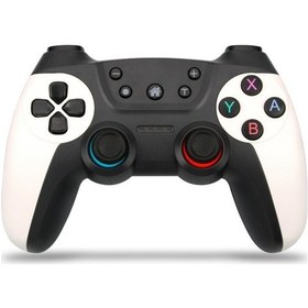 Resim Switch Pro / Pc / Android İçin Uyandırma Titreşimli Kablosuz Bluetooth Oyun Denetleyicisi Zarif Beyaz 