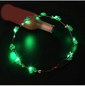 Resim Led Çiçek Çelengi Kafa Bandı Işıklı 10 Adet Led Çiçek Başlığı Çok Renkli 