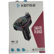 Resim Kensa Yeni Nesil Car Fm Player Typ-Ce Çift Usb Şarj Özellikli Ekranlı Fm Transmitter Cihazı Uyumlu 