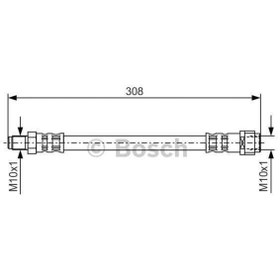 Resim BOSCH 1987476427 Fren Hortumu Arka. 308 Mm Mb 140 Serıe 