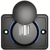 Resim Chuangyinshop Siyah 12-24v Dual Usb Hızlı Şarj Ağzı Araç Tekne Karavan Çakmaklık Paneli 