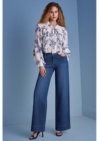 Resim Uzun Kollu Çok Renkli Şifon Gömlek Çok Renkli 