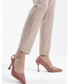 Resim Trendella Kadın Somon Kroko Rugan Stiletto Tr08ms10b Siyah 