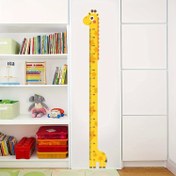 Resim Sevimli Zürafa Büyüme Çizelgesi Etiketleri - Kolay Soyma ve Yapıştırma, Renkli PVC Ölçü Cetveli, Yatak Odası, Kreş, Sınıf Dekoru, Zürafa Dekoru için Kuyruk 