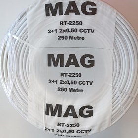 Resim Mag RT-2250 2+1 2X0,50mm 250 Metre CCTV Güvenlik Kamera Kablosu 