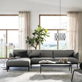 Resim IKEA Gri Lüks Kanepe - Uzanma Koltuklu 4'lü Kanepe 