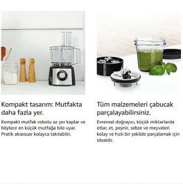Resim Bosch Paslanmaz Çelik Mutfak Robotu ile Hamur Yoğurma ve Smoothie Hazırlama Kolaylığı 