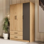 Resim 3508 GRANDE MODERN 3 KAPILI GARDROP SEPET-ANTRASİT 