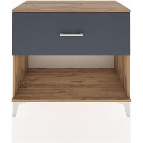 Resim Hyperion Şifonyer Tek Çekmeceli 88x44x80 Çam-antrasit Atlas Çam 