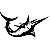 Resim habune Kılıç Balığı Sticker 15 X 7 Cm 