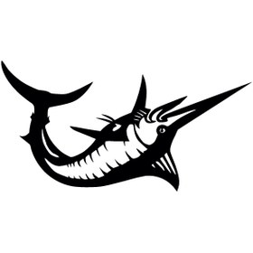 Resim habune Kılıç Balığı Sticker 15 X 7 Cm 