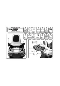 Resim Gıvı Sr111 Suzukı Burgman 250-400 98-02 Arka Çanta Taşıyıcı Tek Renk 
