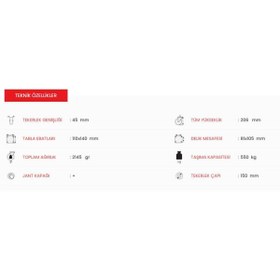 Resim Emes ED02 Hkz 150 Sabit Teker Ağır Tip 