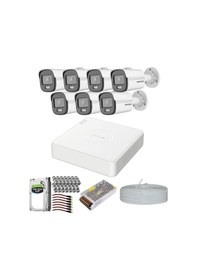 Resim HIKVISION COLORVU GECE-KARANLIKTA 7/24 RENKLİ 7 KAMERALI SET 1TB 