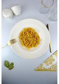 Resim Digithome Valencia Porselen Spagetti Makarna Tabağı 27 Cm Krem - Ipf1096 C320.045 
