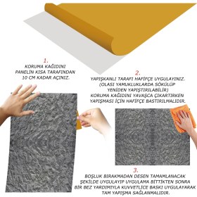 Resim Tink Kendinden Yapışkanlı Uzay Mermer Desenli Pvc Panel 41X62 cm (12 Adet) 3 M² 