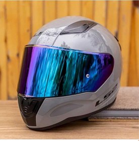 Resim Ls2 Rapid 2 Full Face Motosiklet Kaskı Şeffaf + Gökkuşağı Vizörlü Nardo Gri 