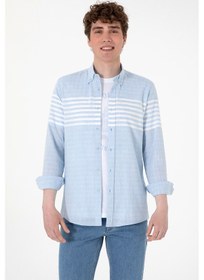 Resim U.s. Polo Assn. Erkek Açık Mavi Gömlek Desenli 50300013-vr003 Acık Mavı Açık Mavi 