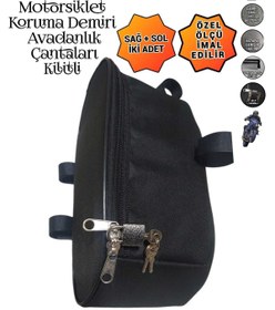 Resim SEVBAGS Motosiklet Koruma Demiri Çantaları Yan Avadanlık Kilitli 32cm 
