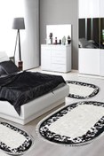 Resim Alanur Home Eko Trend Djt Yıkanabilir Kaymaz Taban Oval 3 Lü Yatak Odası Takımı 1495 Modern Siyah 
