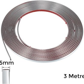 Resim Yapiskanli Nikelaj Serit Bant Cita 5mm 3 Metre Krom 