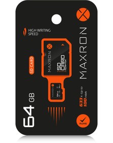 Resim Maxron 64 GB Hafıza Kartı SD Kart Adaptörü 100 Mb/s 