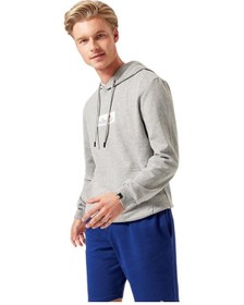 Resim Erkek Kapüşonlu Sweatshirt Gri Melanj 